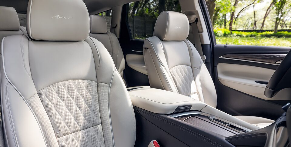 2022 Enclave Avenir mid-size SUV interior seats.