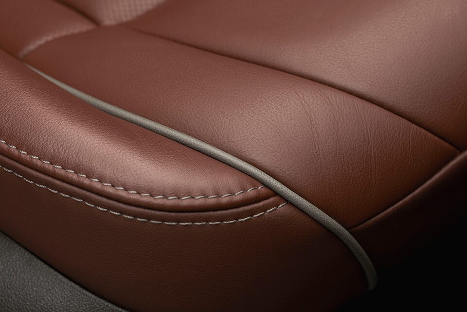Buick Avenir's soothing surfaces: leather seating.