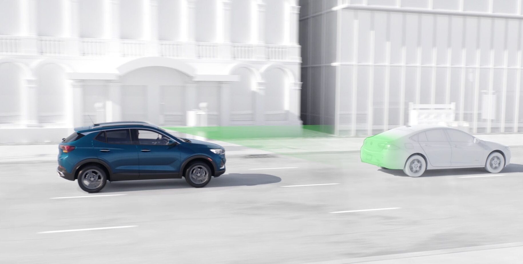 Caractéristique de sécurité du tout premier Encore GX —L’alerte de prévention de collision.