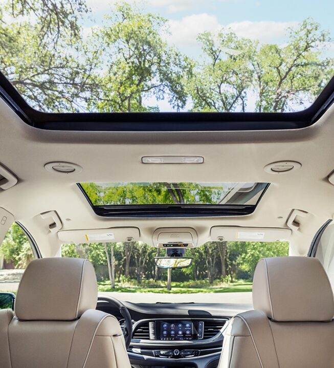 2022 Enclave interior featuring the sunroof.