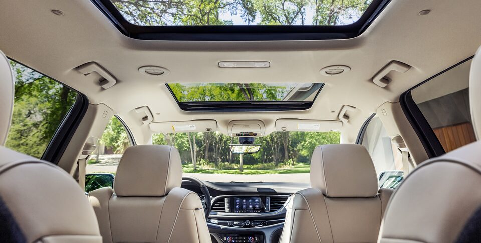 2022 Enclave interior featuring the sunroof.