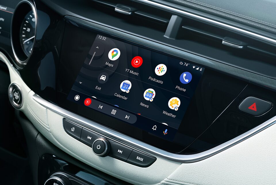 Système d'infodivertissement de la Buick Encore GX 2022 avec Android Auto.
