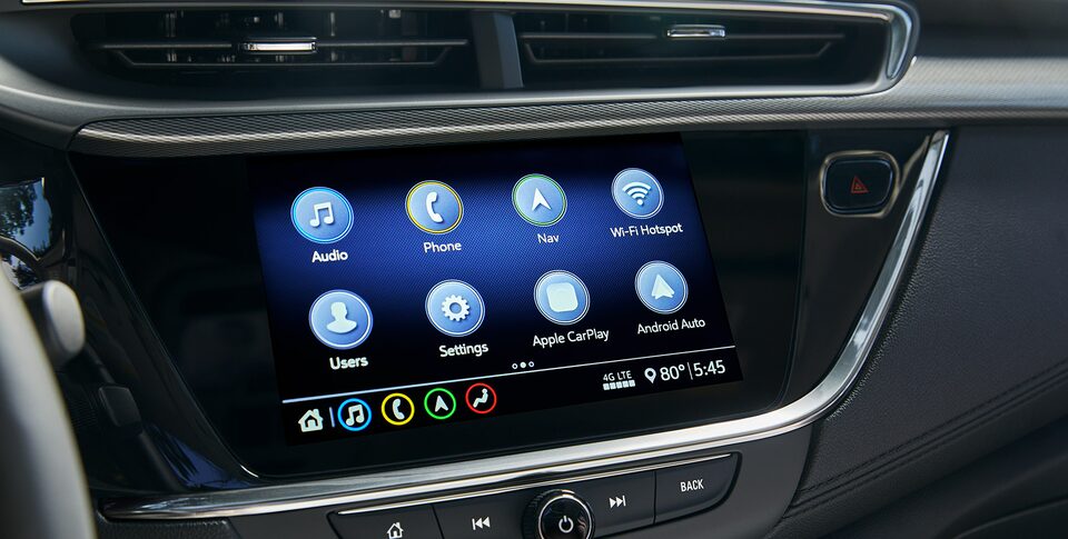 Système d'infotainment de la Buick Encore GX 2023.