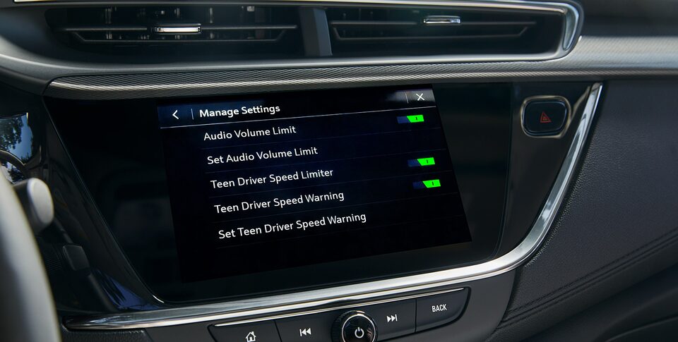 Système d'infodivertissement de la Buick Encore GX 2023 avec fonction ado.