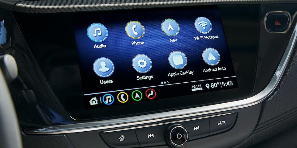 Système d'infodivertissement de la Buick Encore GX 2023.