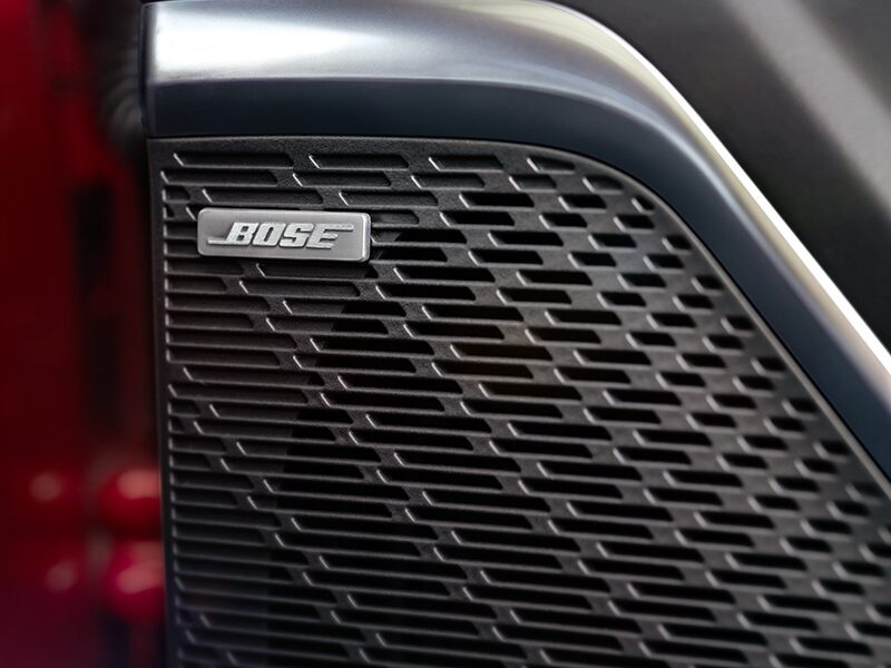 Close up view of the Bose Audio System inside the 2025 Buick Enclave ST.
