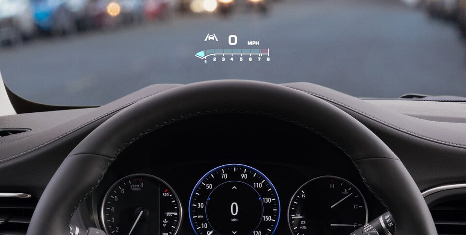 2023 Buick Enclave head-up display.