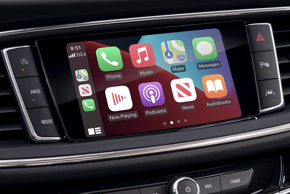 CarPlay d’Apple dans le Buick Enclave 2022.
