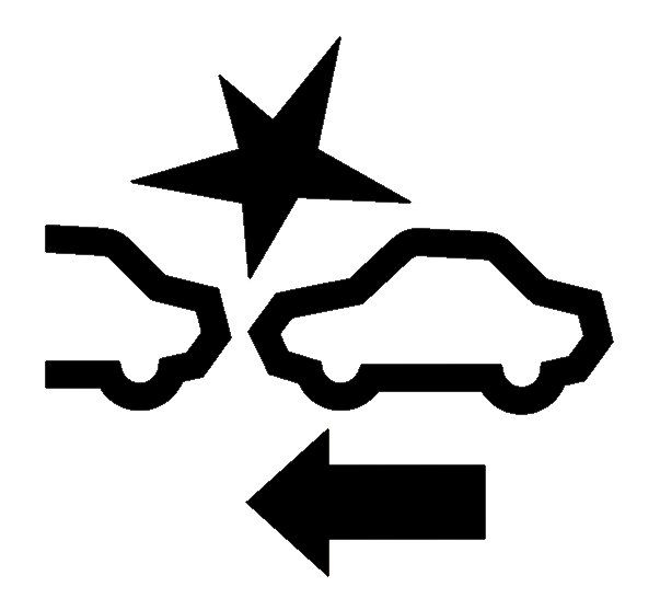 Icône d’alerte de prévention de collision.