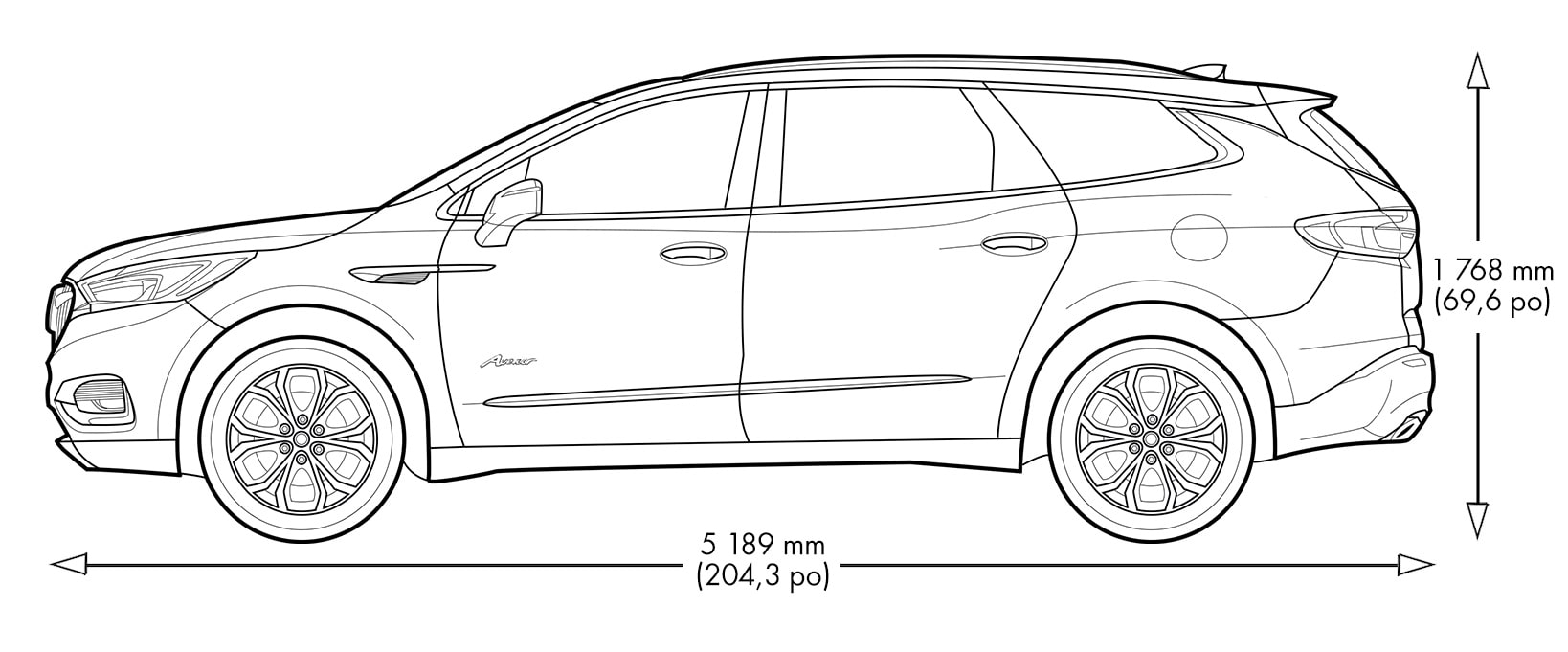 VUS intermédiaire Buick Enclave Avenir 2021 - Spécifications.