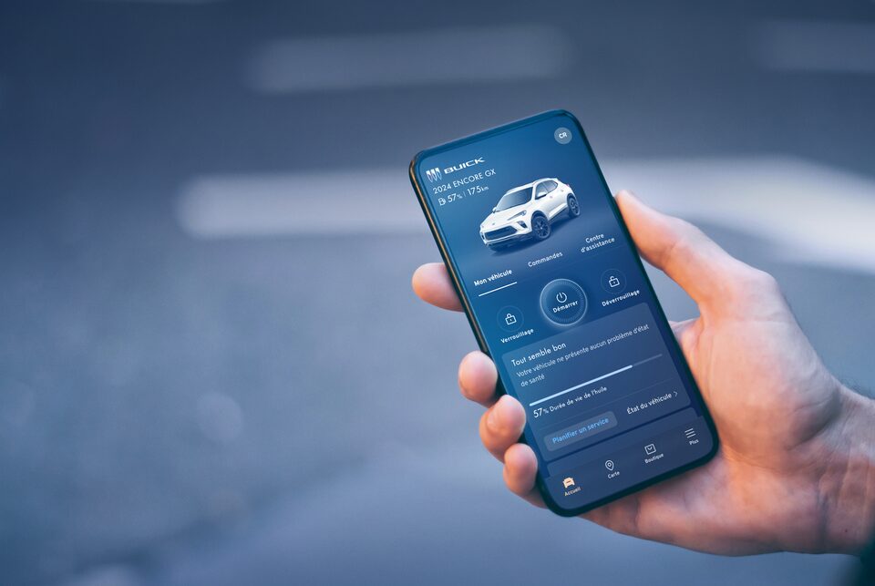 Services connectés du Buick Envision 2023.