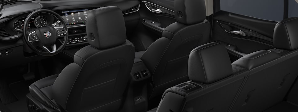2023 Buick Envision Rear View Ebony Interior Seats.