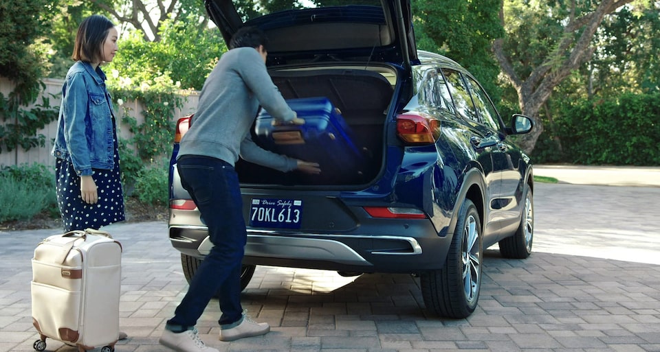 Reconfigurable cargo floor of the 2022 Buick Encore GX.