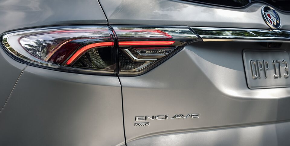 2023 Enclave Avenir mid-size SUV tail lamps.