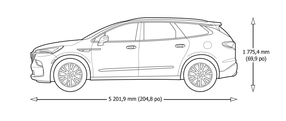 Spécifications du Buick Enclave 2023.