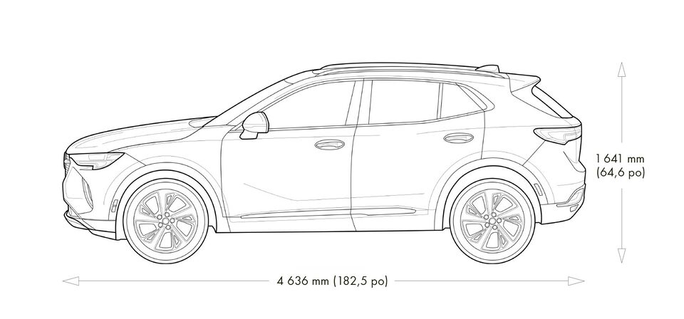 Spécifications du Buick Envision 2023.