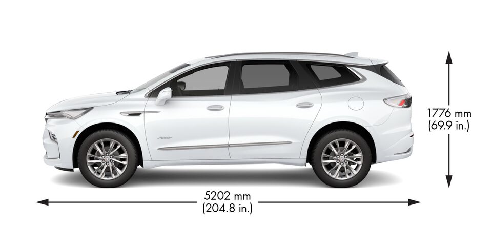 2024 Buick Enclave Avenir exact dimensions.