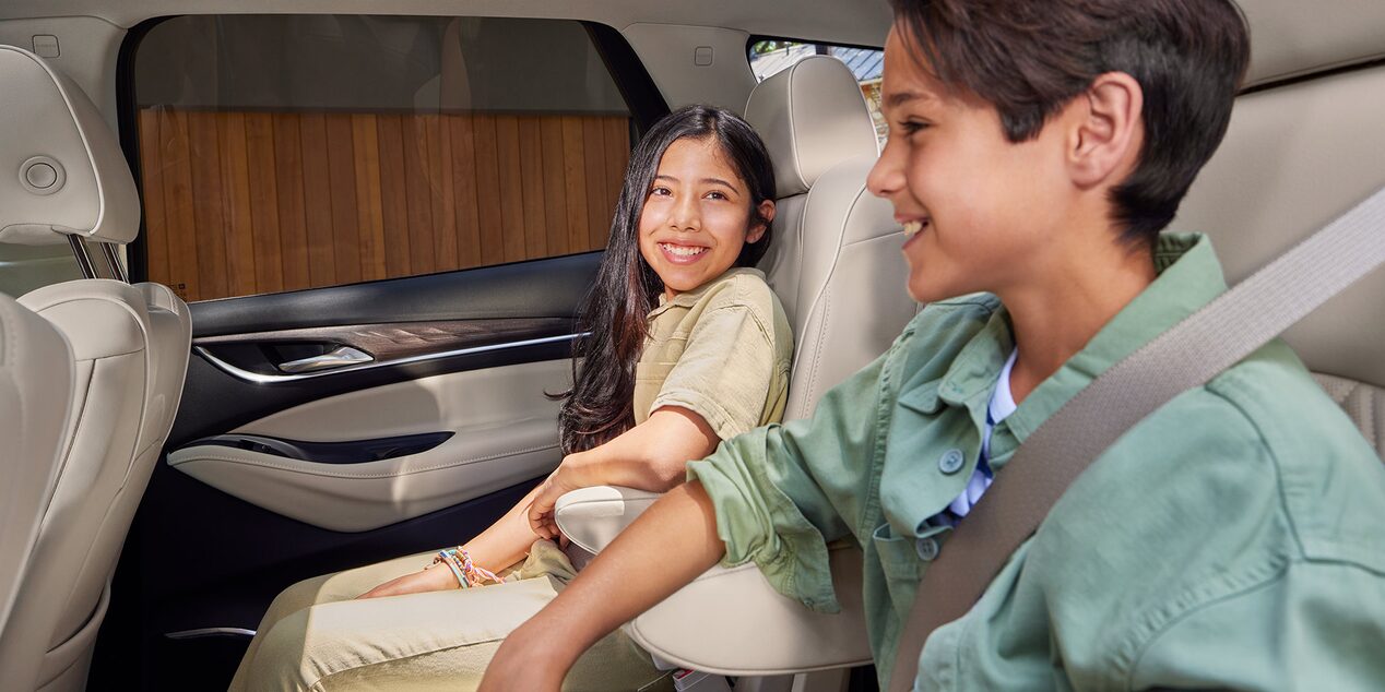 2024 Buick Enclave Sport Touring second row of interior seating.