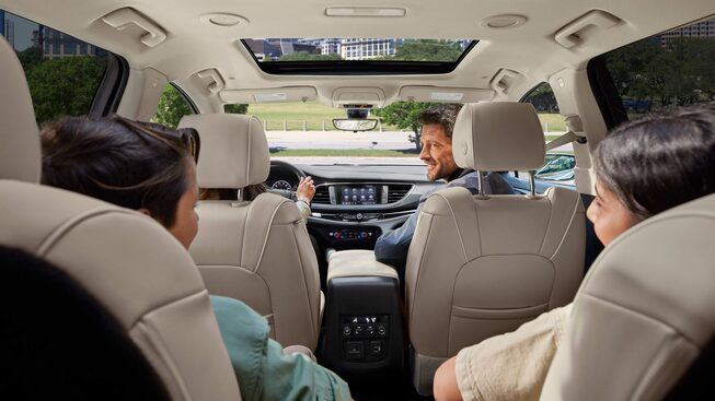 2024 Buick Enclave seating from behind.