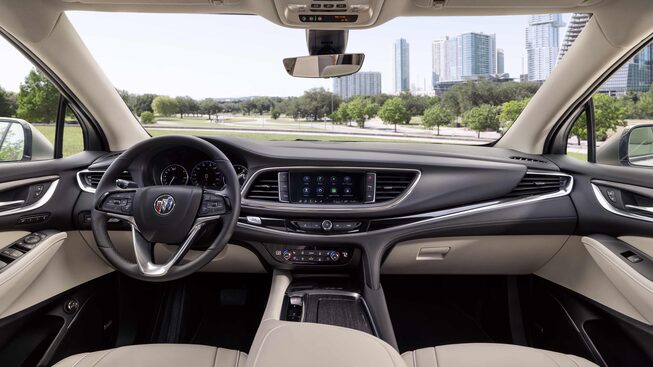 2024 Buick Enclave front interior overview.
