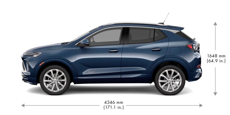 Side view of the 2024 Encore GX Avenir.