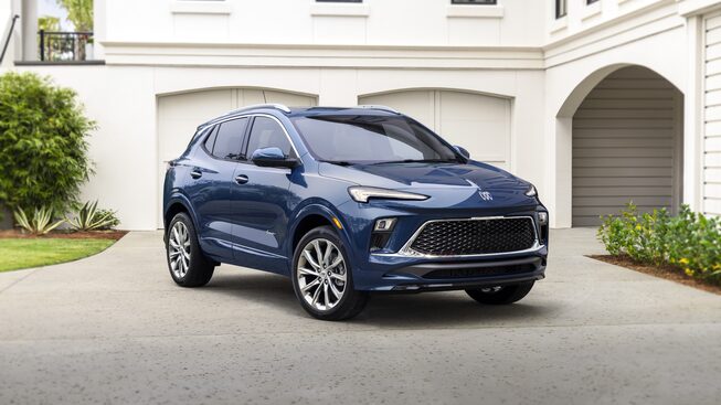 Front right profile view of the 2024 Encore GX Avenir.