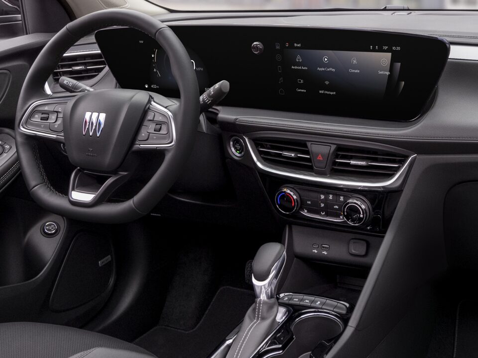 Front interior of the 2024 Encore GX ST.