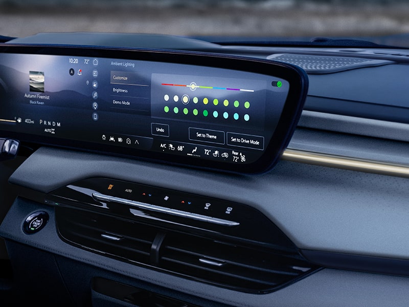 Close up view of infotainment screen on the 2025 Buick Enclave.