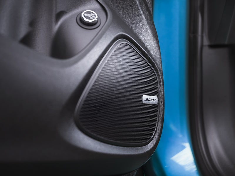 Close up view of the Bose audio system on the 2025 Buick Encore GX ST.
