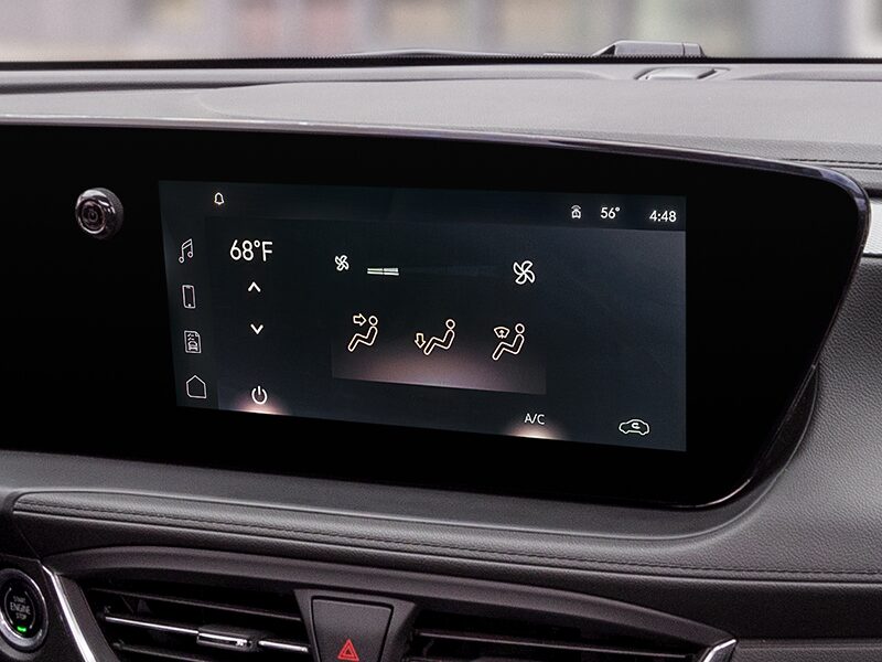 Close up view of the 11" infotainment screen on the 2025 Buick Encore GX ST.