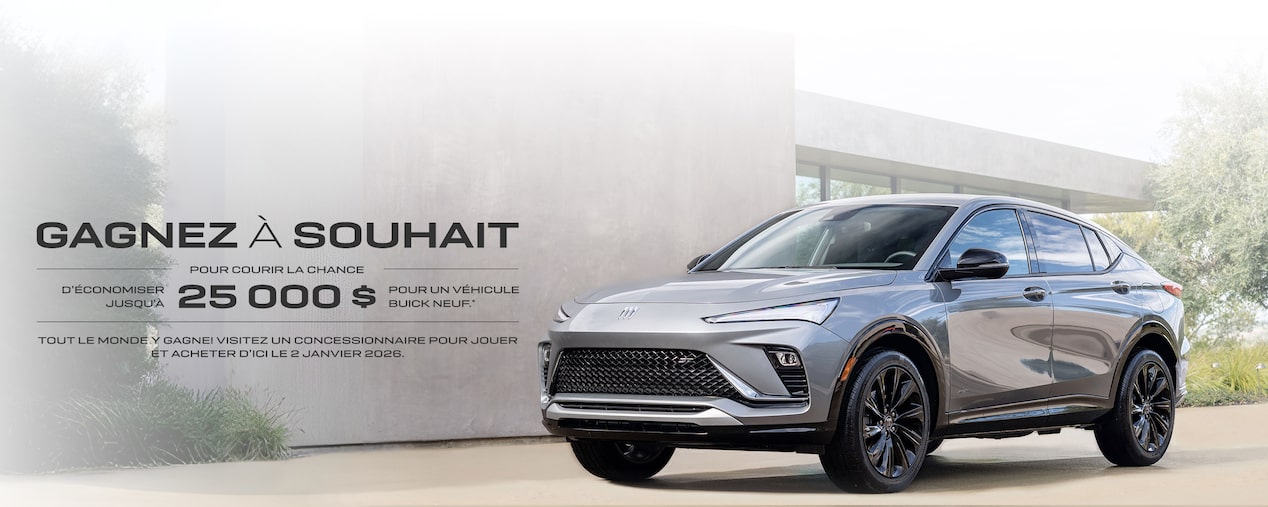 Le Buick Envista 2025 stationné à l’extérieur.