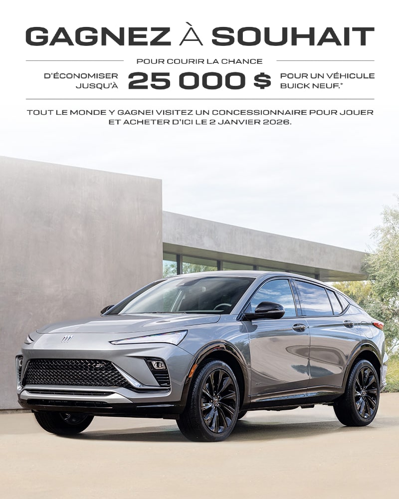 Le Buick Envista 2025 stationné à l’extérieur.