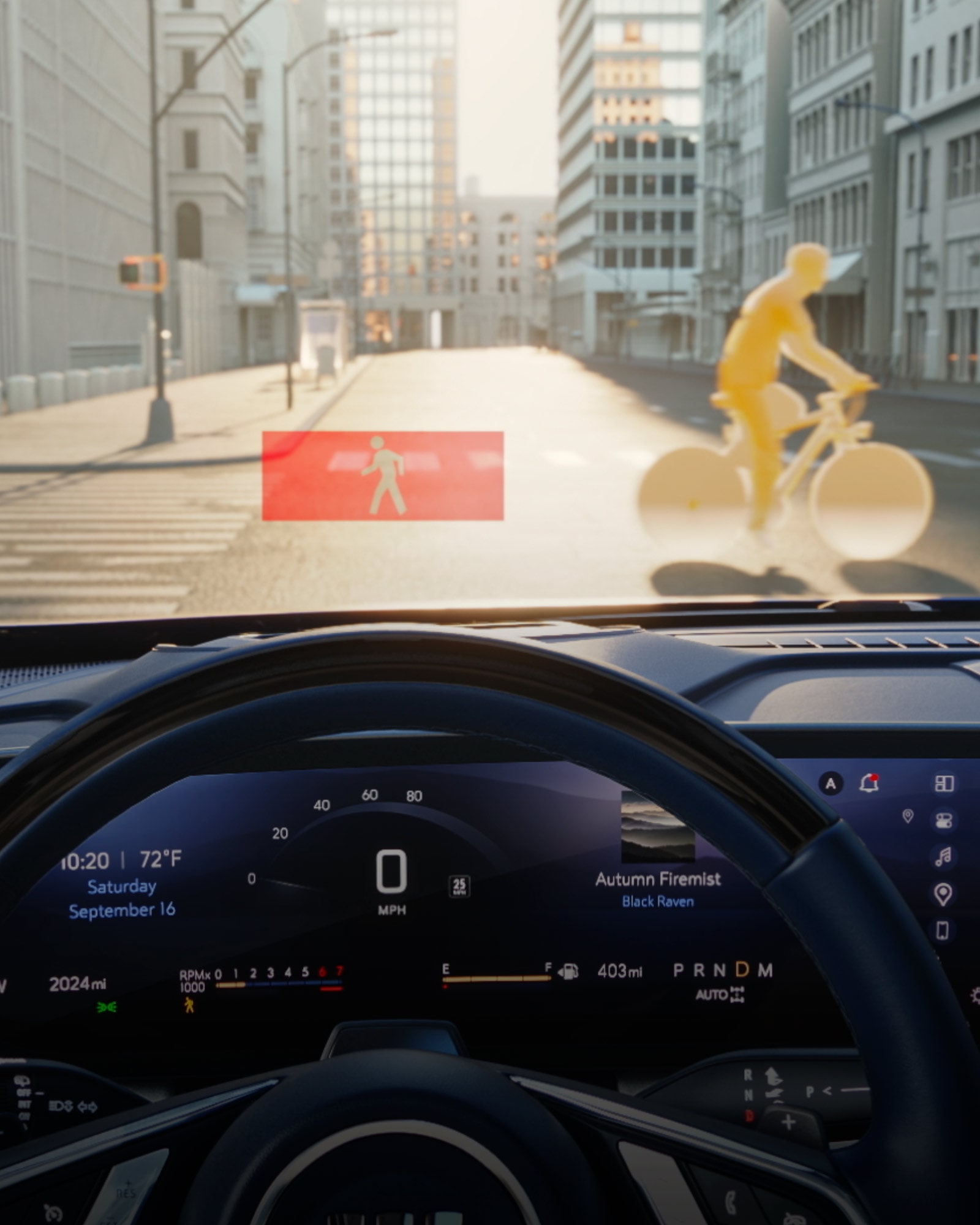 Front Pedestrian Braking feature of the 2026 Buick Enclave Avenir.