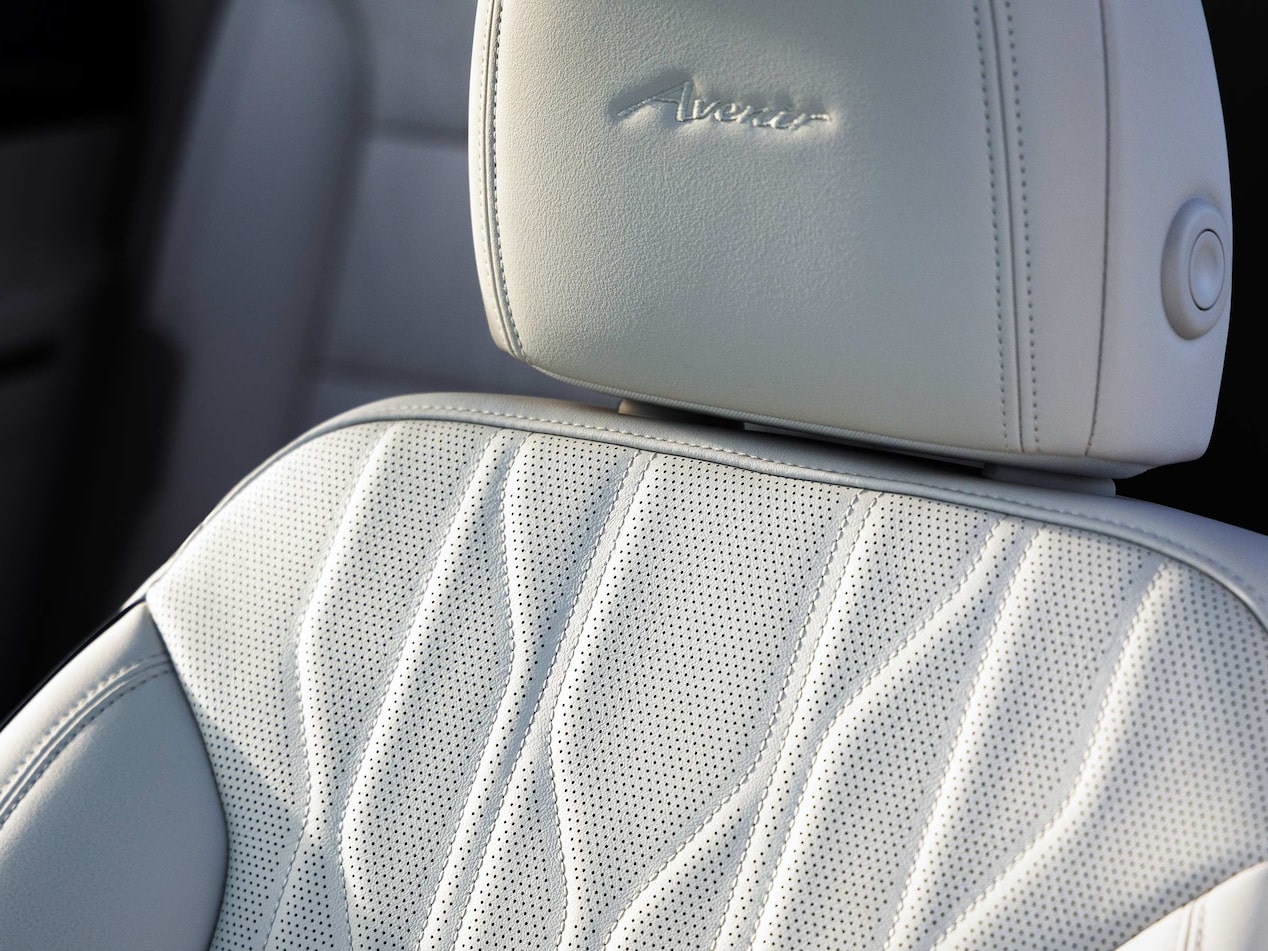 Close-up of the Elegantly Refined Seat Stitching of the 2026 Buick Enclave Avenir.