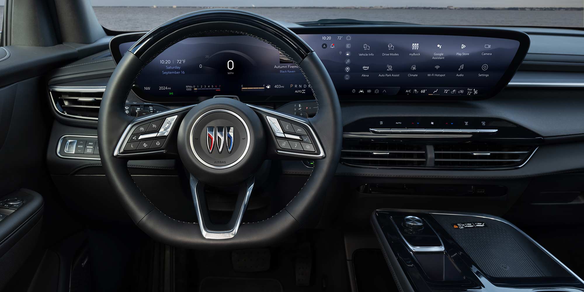 L’habitacle côté conducteur spacieux du Buick Enclave 2026 vu par le conducteur.