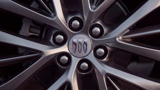 Close-up view of the wheels of the 2026 Buick Enclave Avenir.