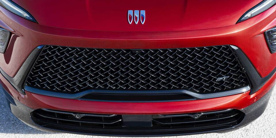 Vue de dessus de la calandre avant du Buick Enclave 2026.