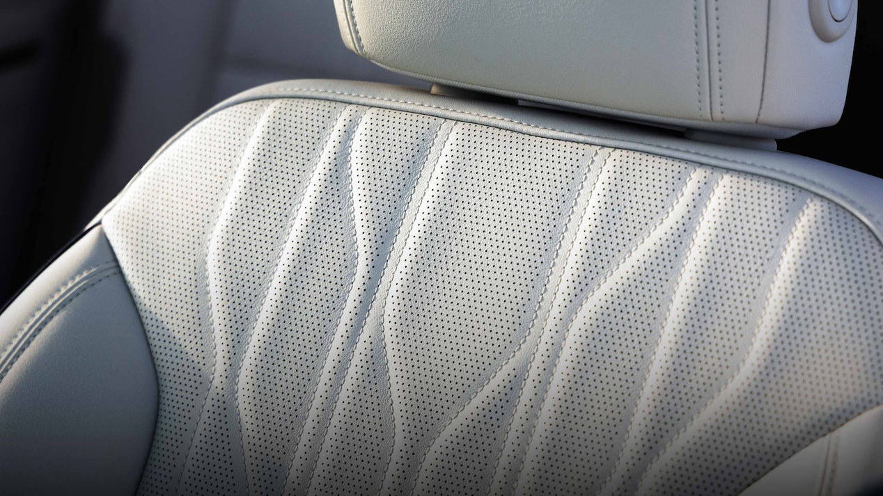 Close-up of the Elegantly Refined Seat Stitching of the 2026 Buick Enclave Avenir.