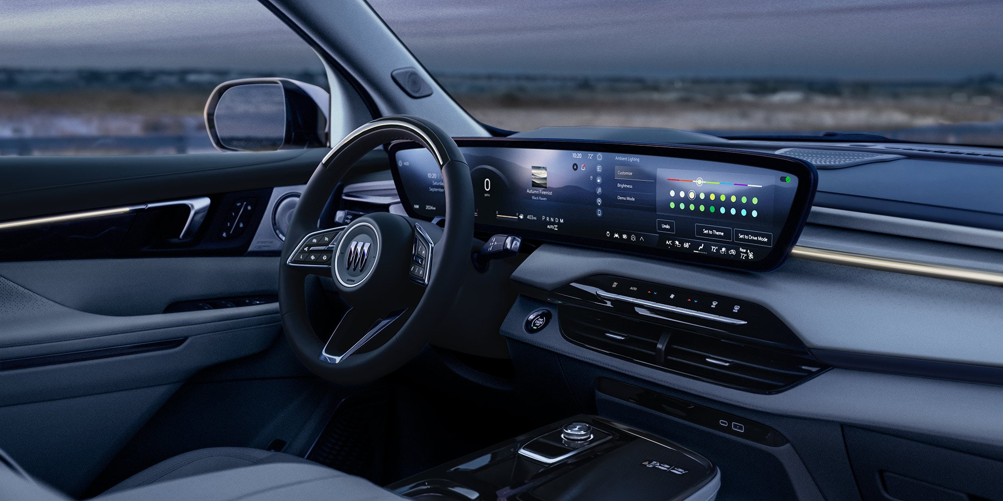 Side view of the front interiors of the 2026 Buick Enclave.