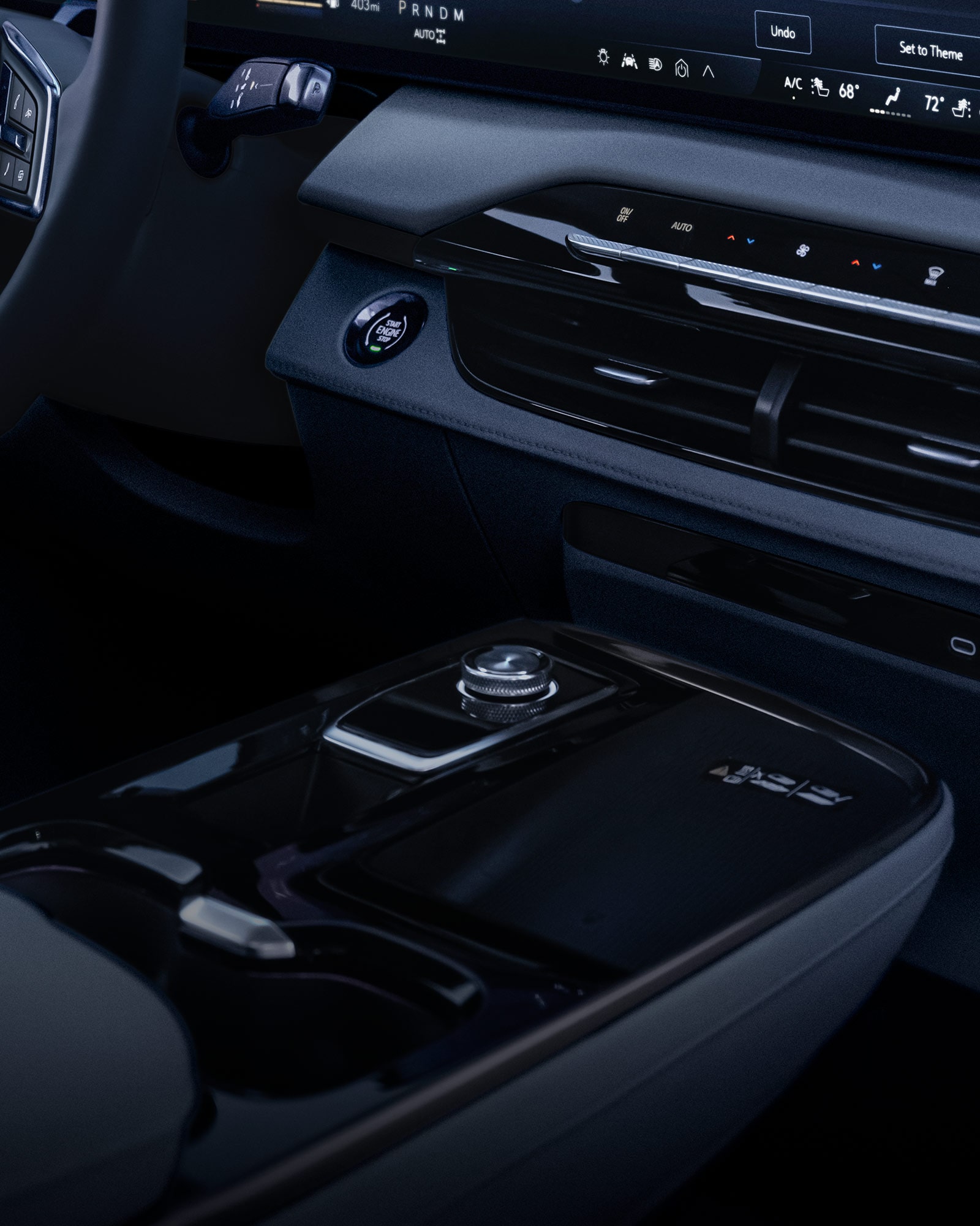 Close-up view of the Floating Centre Console of the 2026 Buick Enclave.