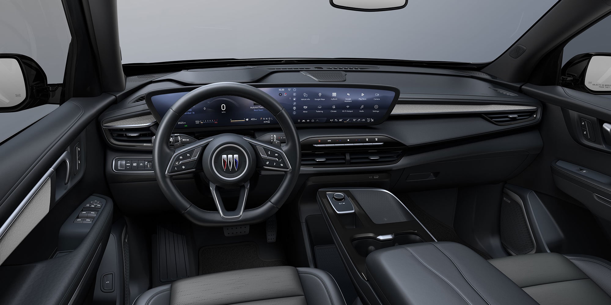 Steering Wheel and Dashboard inside the 2026 Buick Enclave ST.