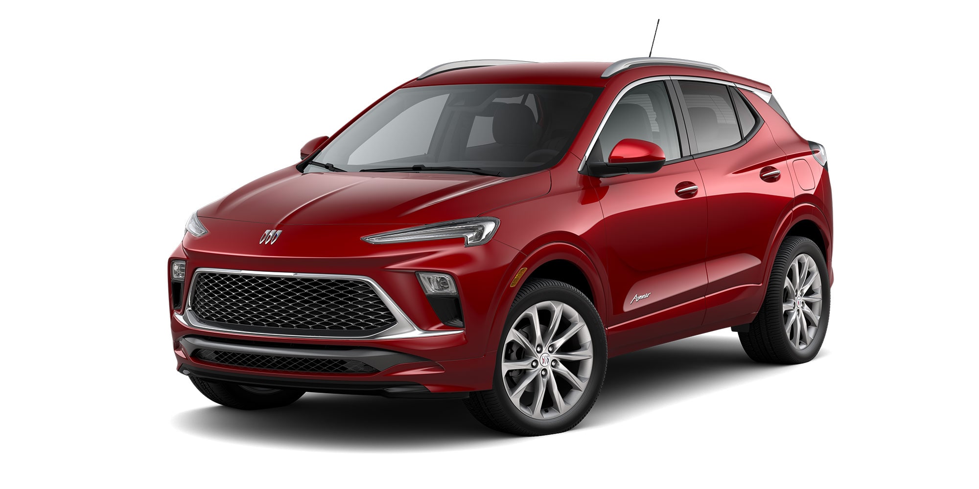 Brilliant Red color of the 2026 Buick Encore GX Avenir.