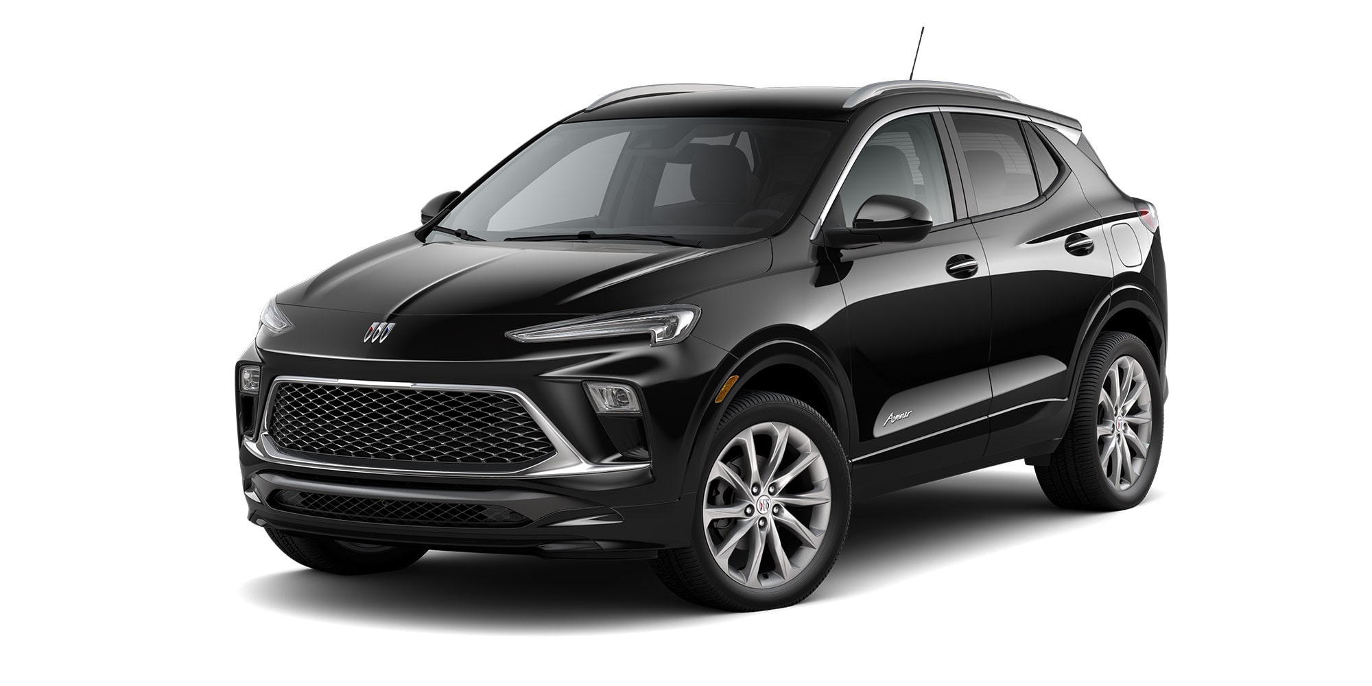 Moonstone Gray Metallic color of the 2026 Buick Encore GX Avenir.