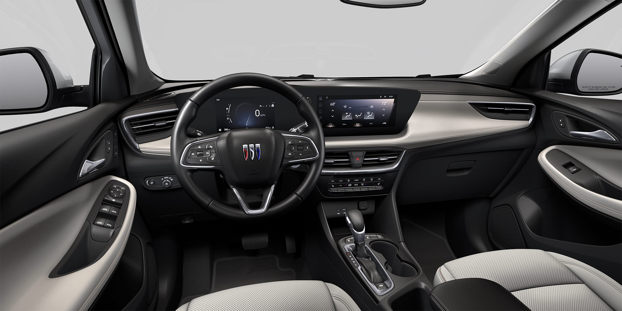 Whisper Beige color of the 2026 Buick Encore GX Avenir.