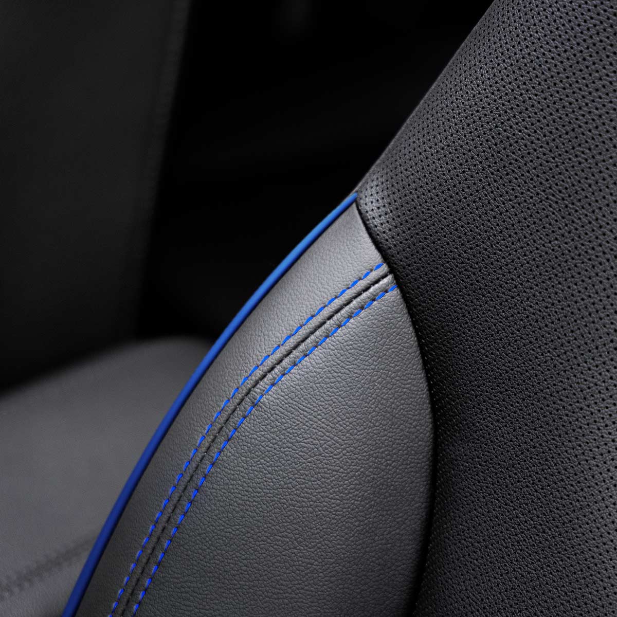 Close up view of the leather seats inside the 2026 Buick Encore GX ST.