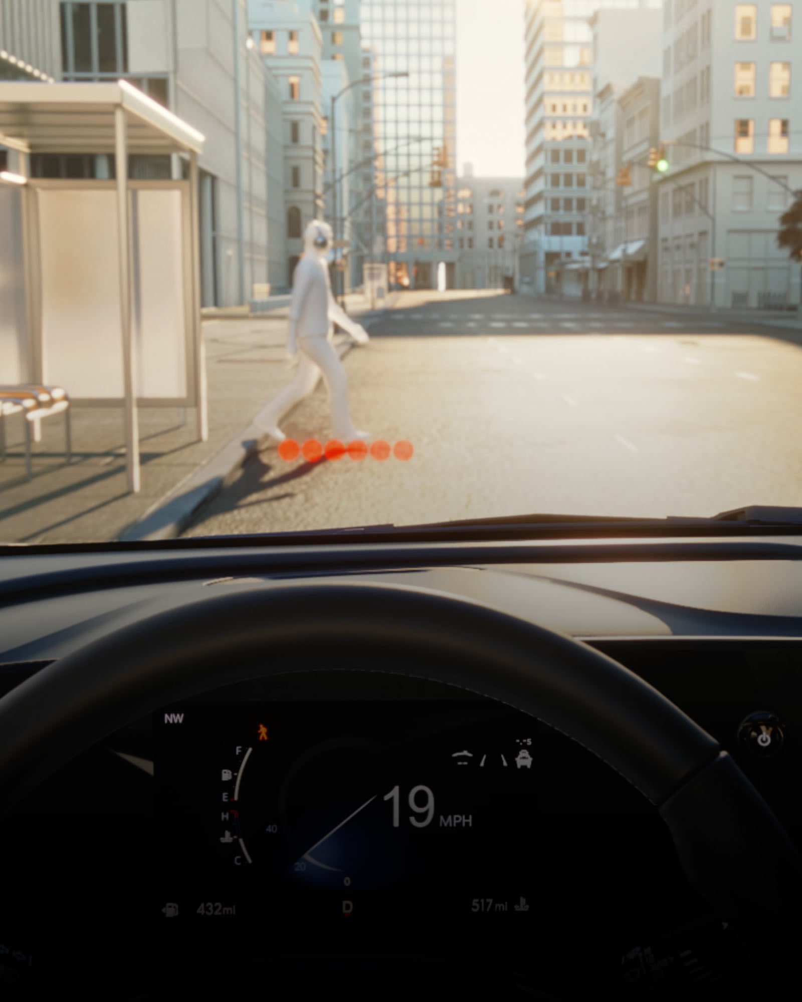Vidéo d’une fonction de sécurité du Buick Encore GX 2026 : freinage de détection des piétons à l’avant.