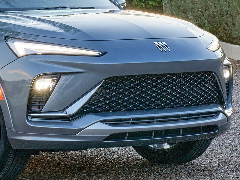 Front view of the 2025 Envista ST featuring the grille of the Crossover SUV.