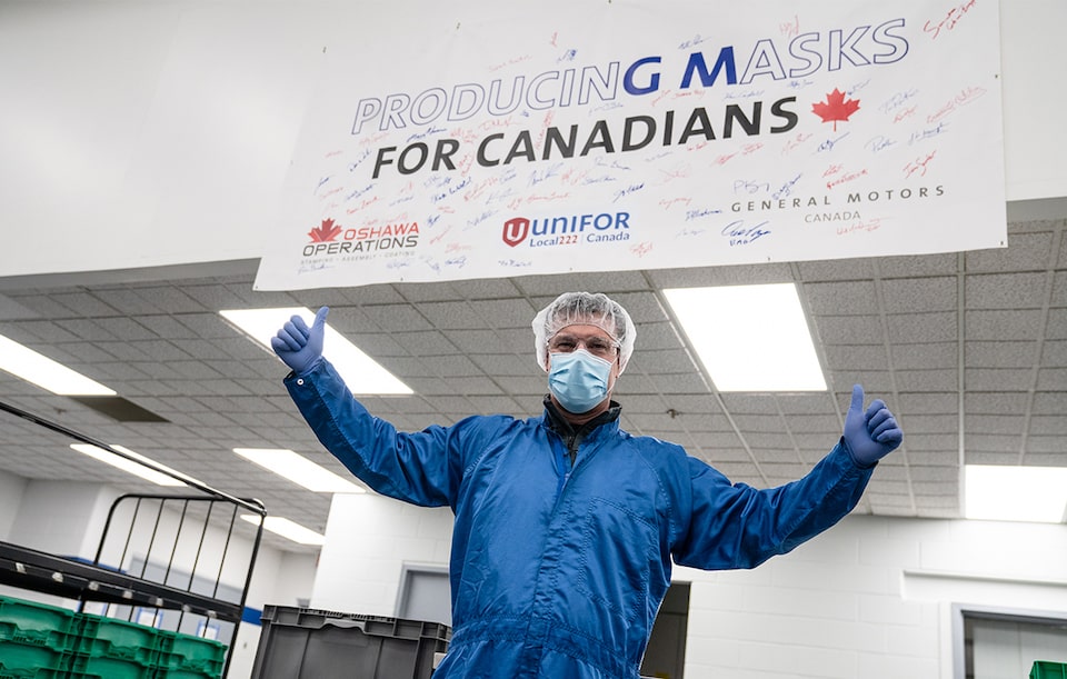 GM Canada to provide 10 million face masks