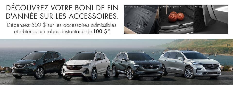 Boni de fin d'annee sur les accessoires Buick.