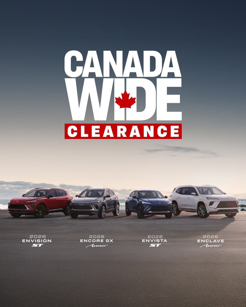 Lineup of Buick SUVs.